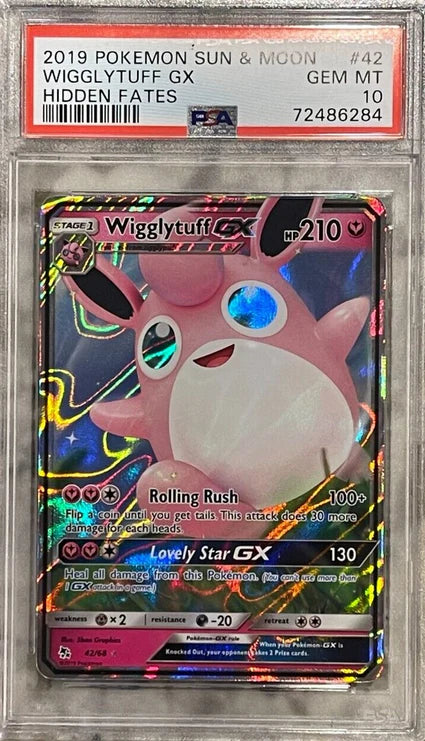 Pokemon Hidden Fates Wigglytuff GX #42 PSA 10 (English Version)