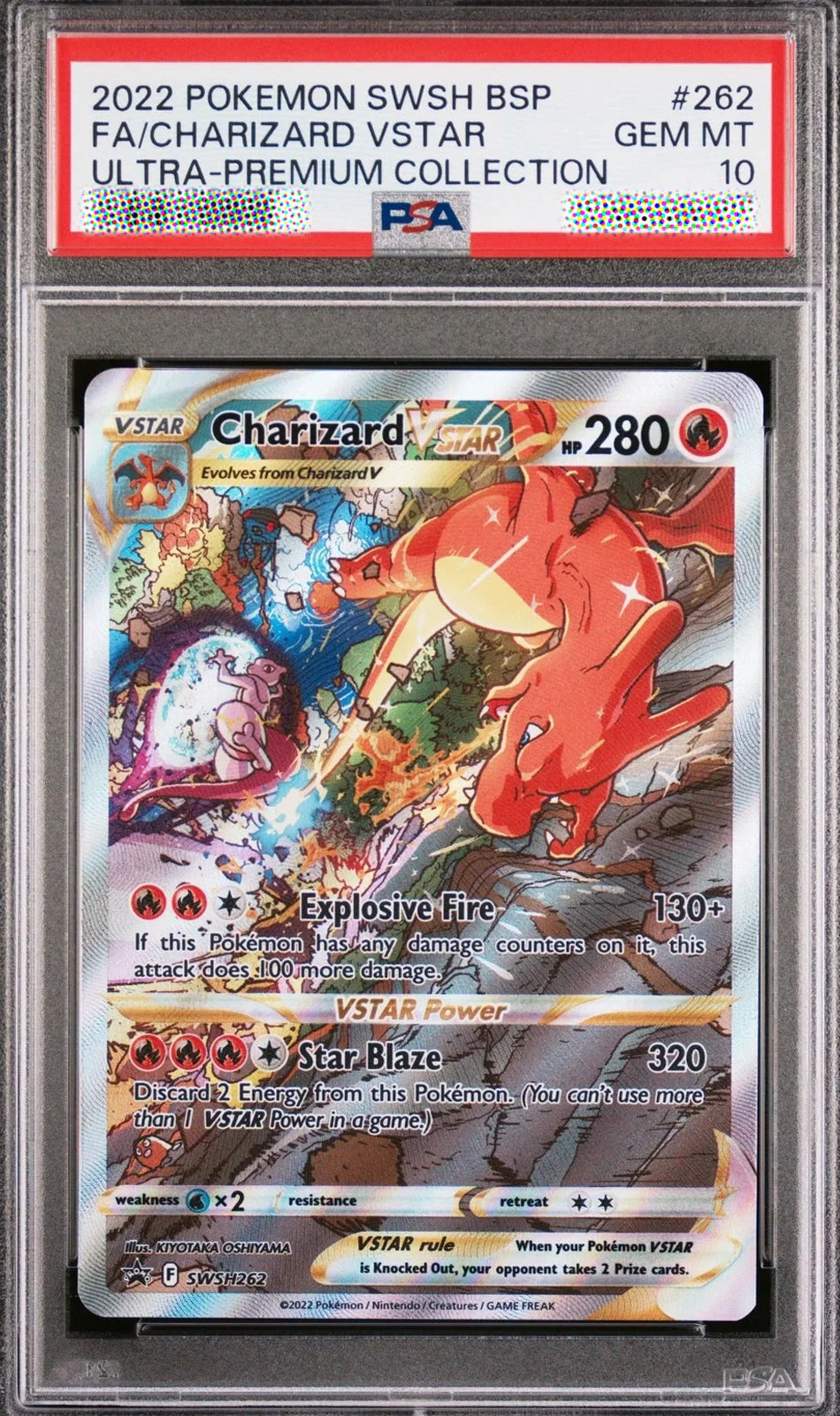 2022 POKEMON SWSH BLACK STAR PROMO #262 CHARIZARD VSTAR PSA 10