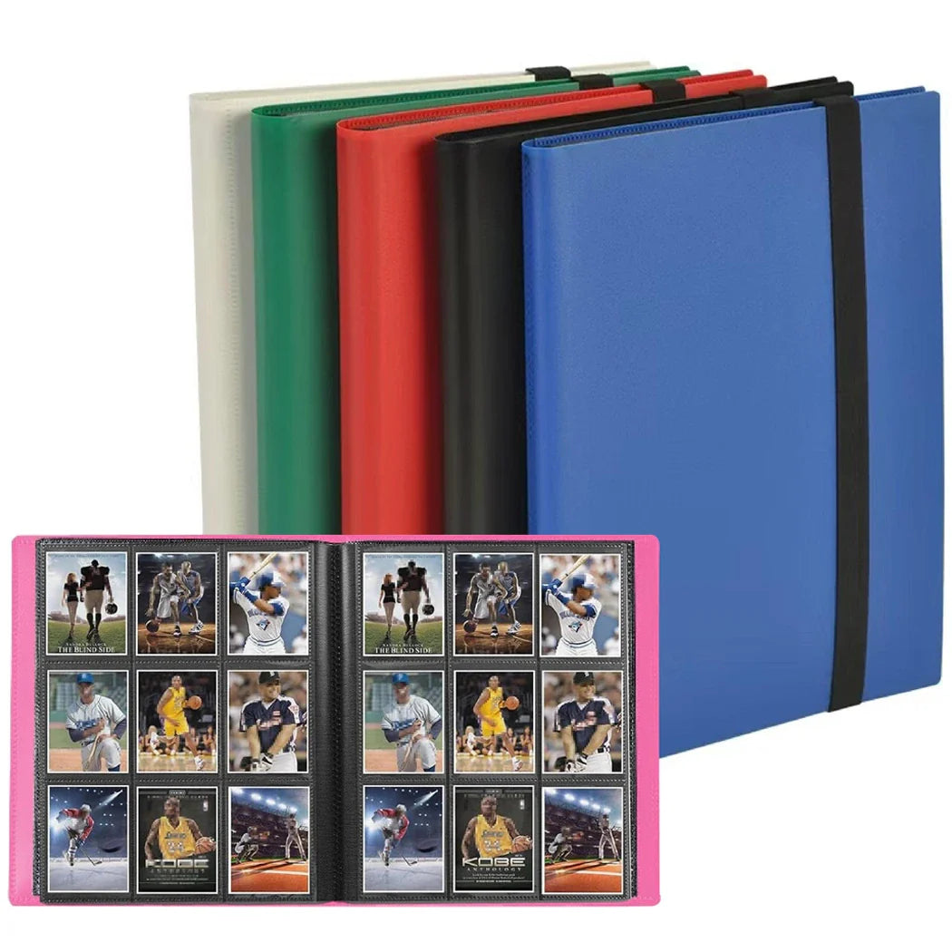 9 Pocket Trading Card Binder – Multi-Color Album with Strap