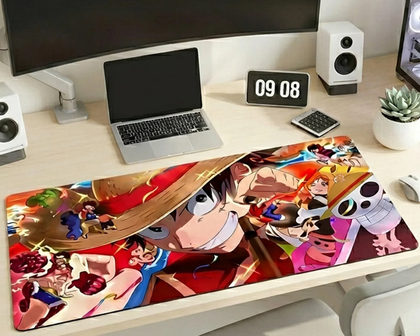 One Piece Crew Action Gaming Mouse Pad Colorful Epic Design