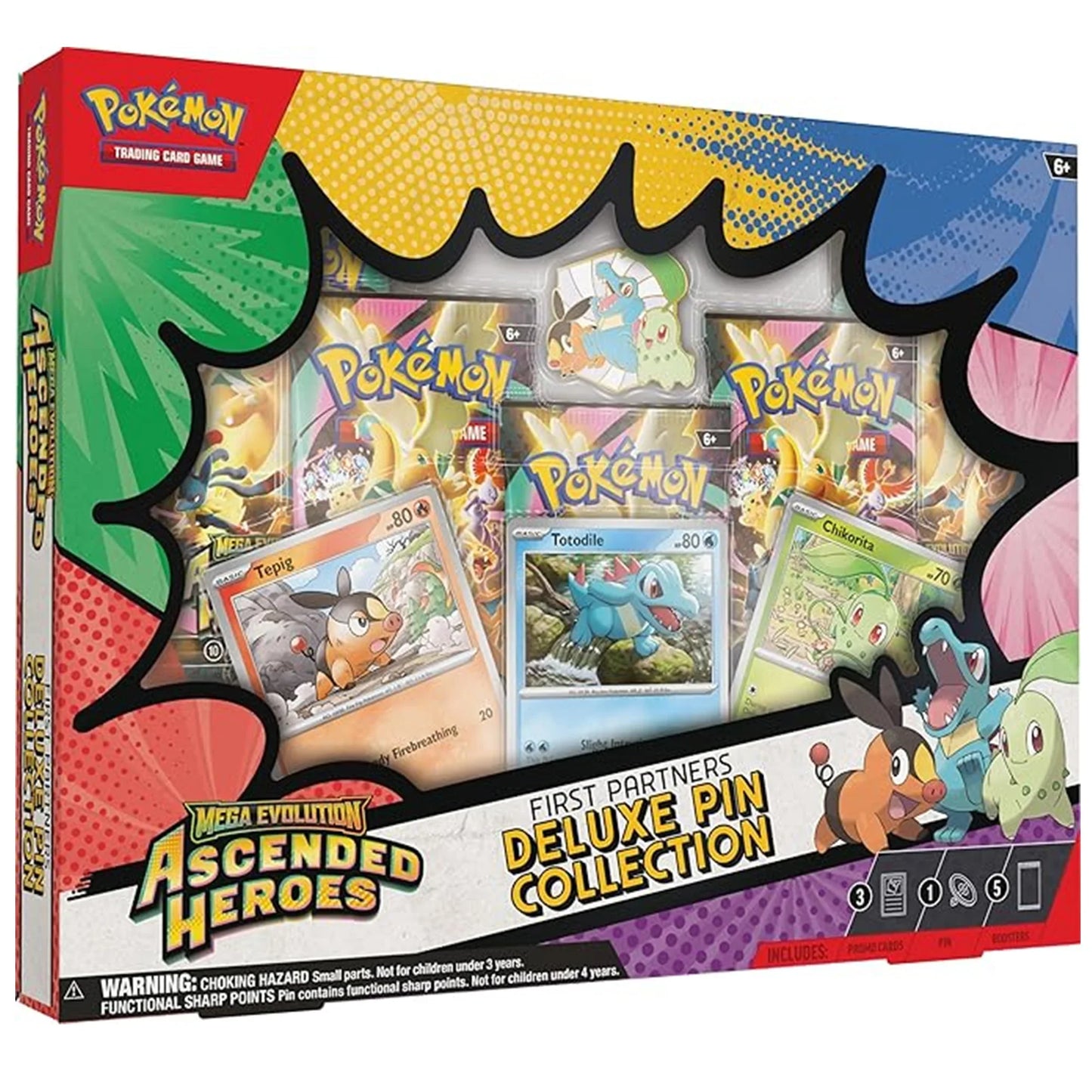 Pokemon TCG Mega Evolution Ascended Heroes First Partners Deluxe Pin Collection Booster box Promo Cards