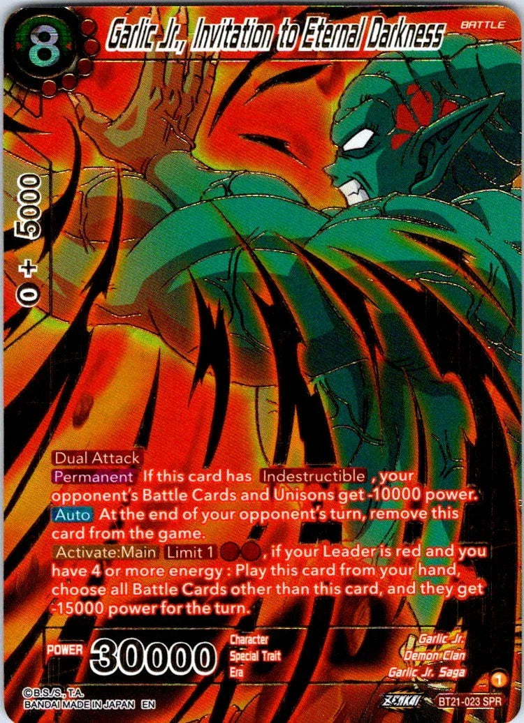 Garlic Jr., Invitation to Eternal Darkness (SPR) Foil BT21-023 - Dragon Ball Super: Wild Resurgence