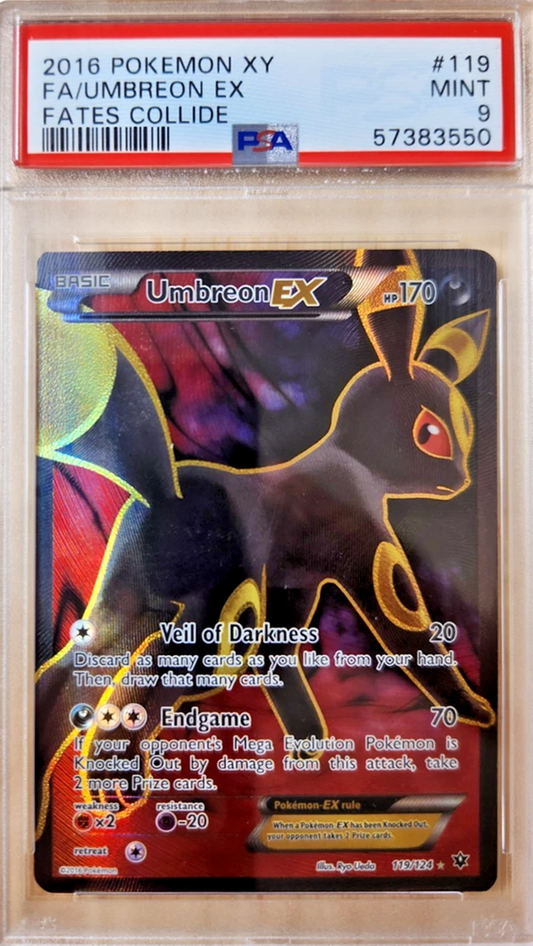 Pokemon Umbreon EX - Full Art - XY Fates Collide #119 PSA 9 Mint (English Version)