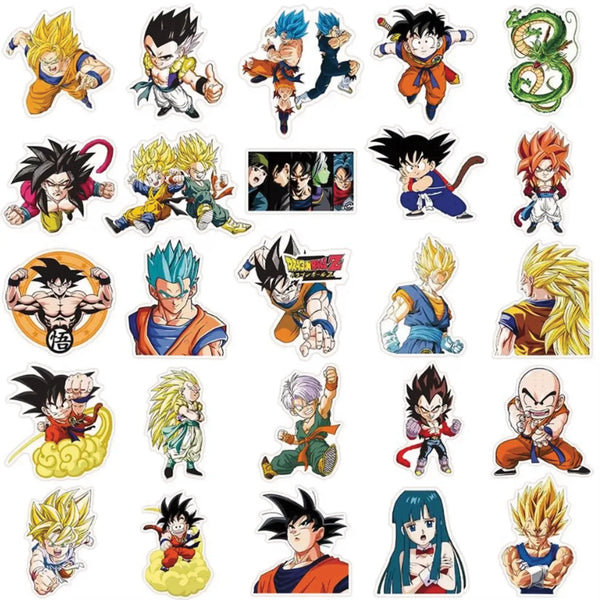 Dragon Ball Z Stickers Pack of 10 Assorted Anime Stickers