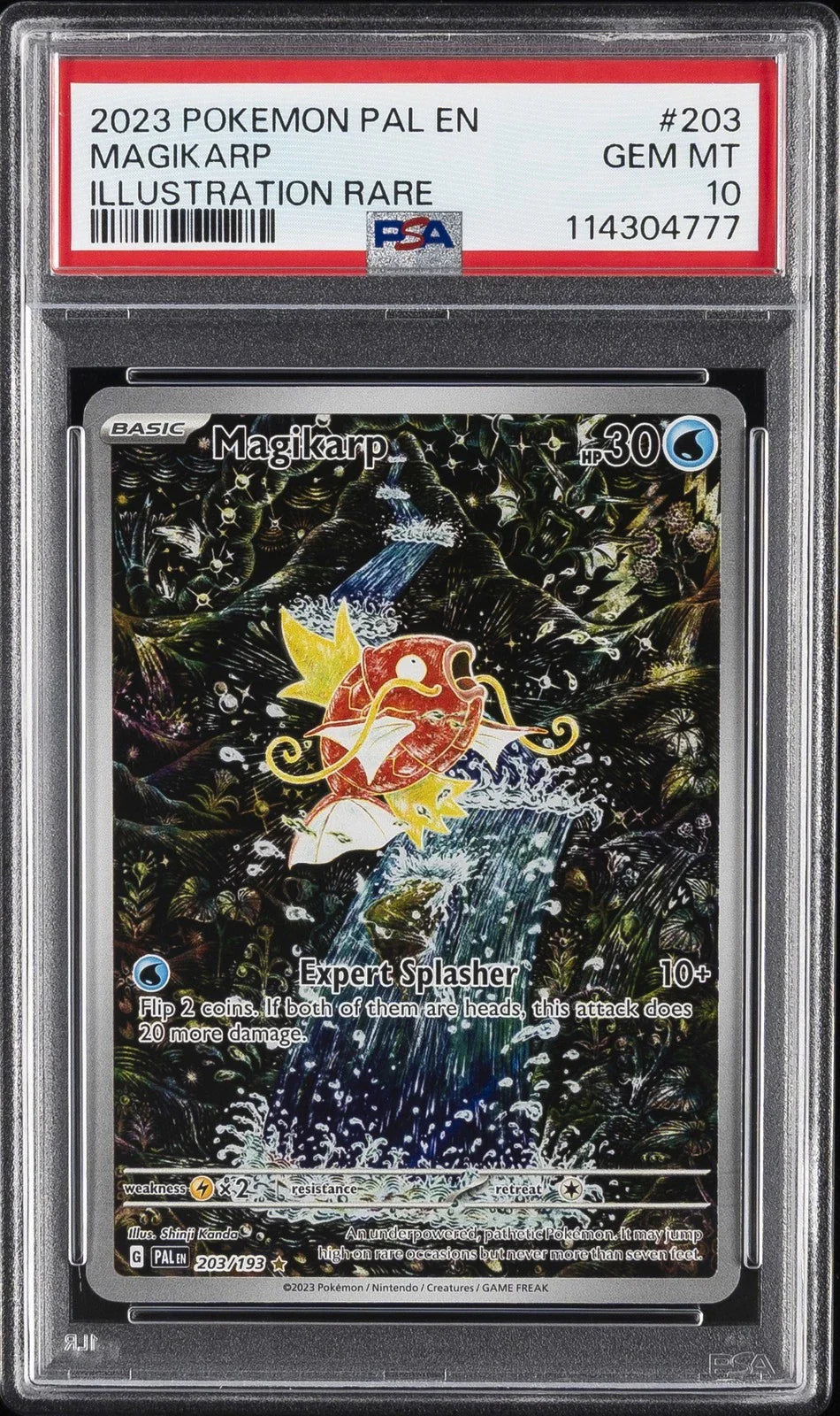 2023 POKEMON PAL EN-PALDEA EVOLVED ILLUSTRATION RARE #203 MAGIKARP PSA 10 (English Version)