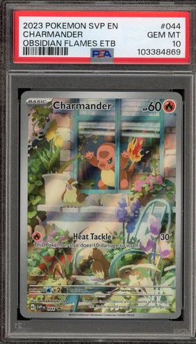 Pokemon Charmander Obsidian Flames ETB Illustration Rare Promo SVP EN 044 PSA 10 (English Version)