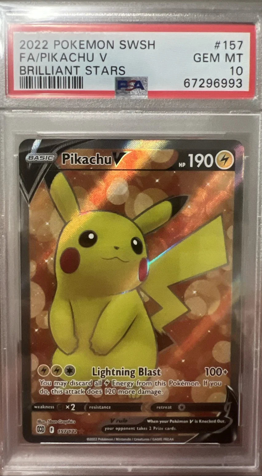 Pokemon Pikachu v Full Art 2022 Brilliant Stars #157/172 PSA 10 Gem Mint (English Version)