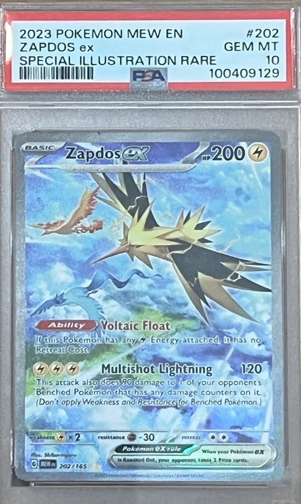 PSA 10 Zapdos Ex SIR Scarlet & Violet 151 Special Illustration Rare 202