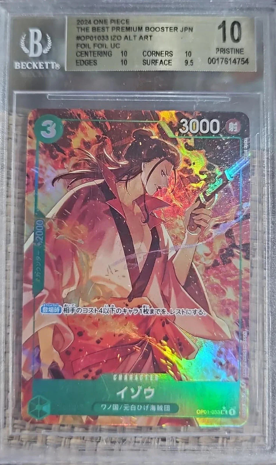 Izo OP01-033 Alt Art Foil BGS 10 Pristine One Piece Card