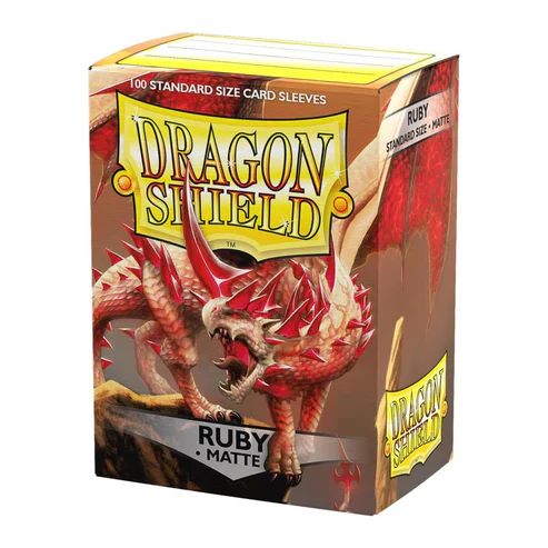 Dragon Shield Matte Sleeves – Ruby Standard Size