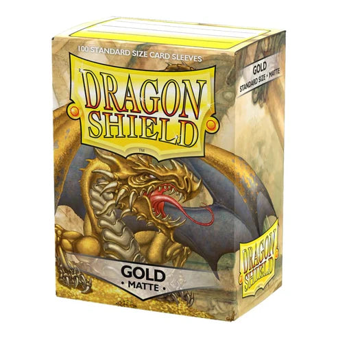 Dragon Shield Premium Gold Matte Dragon Shield Card Sleeves – Standard Size