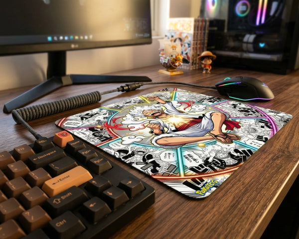 Gear 5 Luffy Manga Art Gaming Mouse Pad