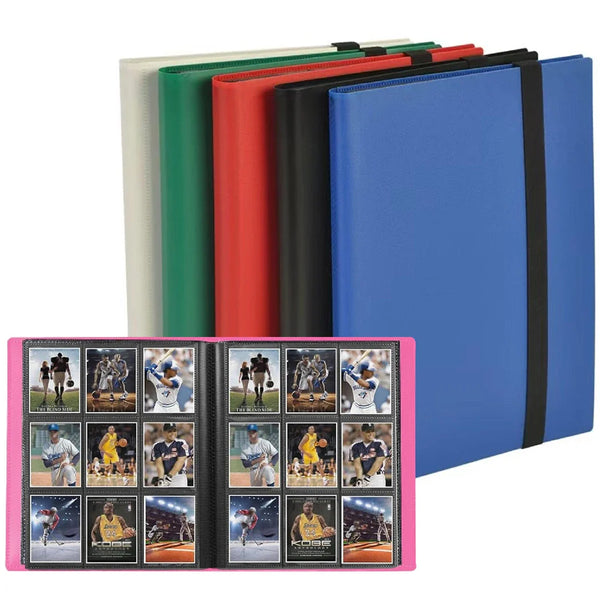 9 Pocket Trading Card Binder – Multi-Color Album with Strap