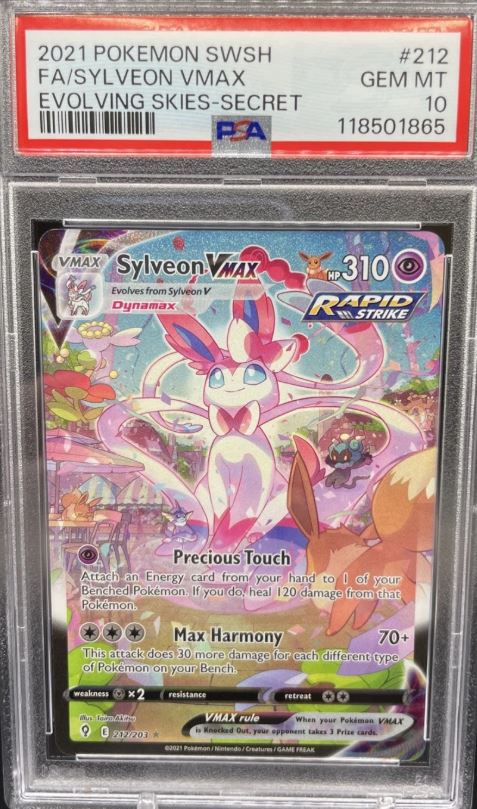PSA 10 Evolving Skies Sylveon VMAX Full Alternate Alt Art #212/203