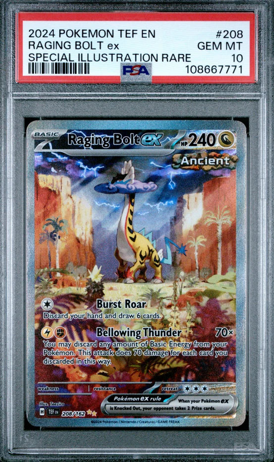 POKEMON PSA 10 2024 SV Temporal Forces Raging Bolt ex PSA 10 2024 SV