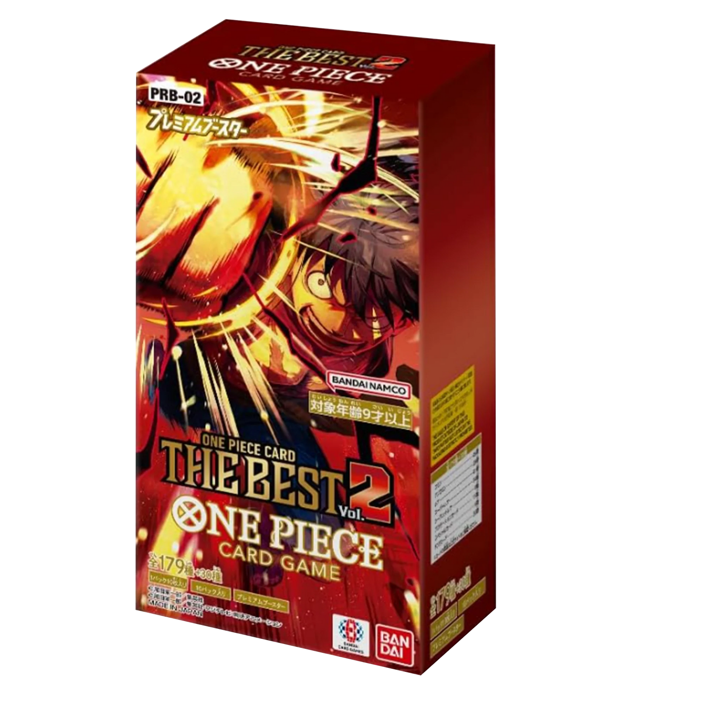 BANDAI ONE Piece Card Game The Best Vol.2 (PRB-02) Booster Box - 10 Packs (Japanese Version)