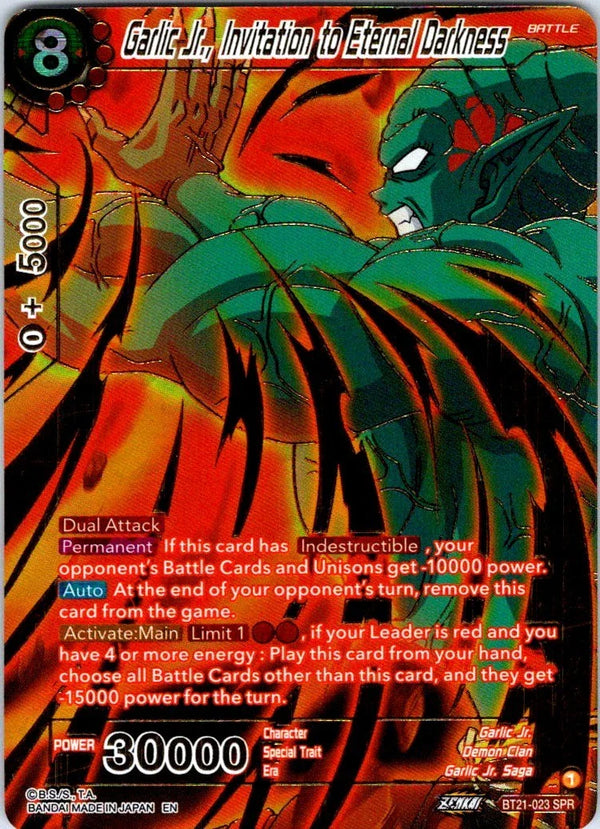 Garlic Jr., Invitation to Eternal Darkness (SPR) Foil BT21-023 - Dragon Ball Super: Wild Resurgence